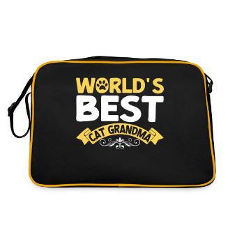 Cadeaux de grand-mère chat - Sac Retro - noir/or - Dos