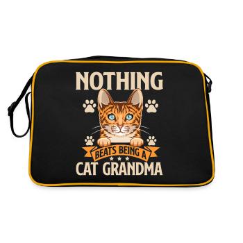 Cadeaux de grand-mère chat - Sac Retro - noir/or - Dos