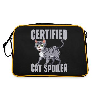 Cadeaux de grand-mère chat - Sac Retro - noir/or - Dos