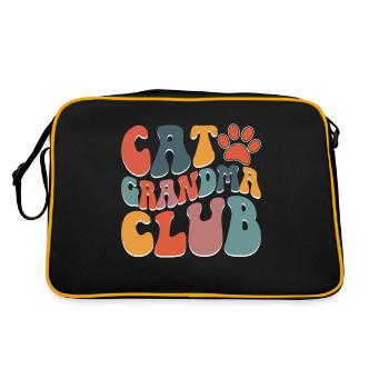 Cadeaux de grand-mère chat - Sac Retro - noir/or - Dos