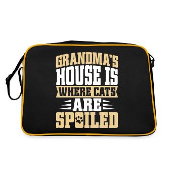 Cadeaux de grand-mère chat - Sac Retro - noir/or - Dos