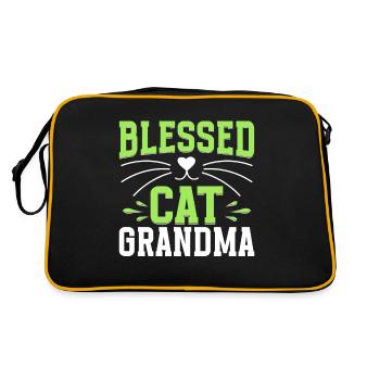 Cadeaux de grand-mère chat - Sac Retro - noir/or - Dos