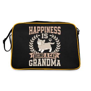 Cadeaux de grand-mère chat - Sac Retro - noir/or - Dos