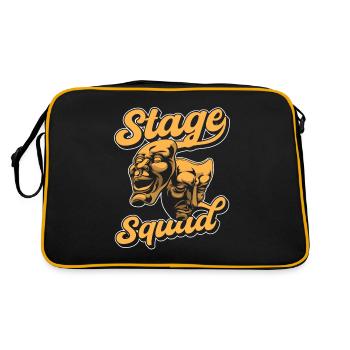Schauspieler Kader - Retro Tasche - Schwarz/Gold - Hinten