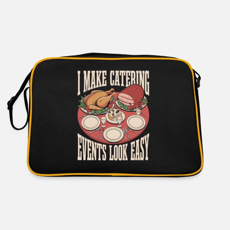 Caterer - Retro Tasche - Schwarz/Gold