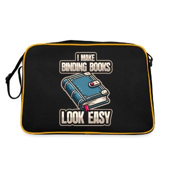 Buchbinder - Retro Tasche - Schwarz/Gold - Hinten