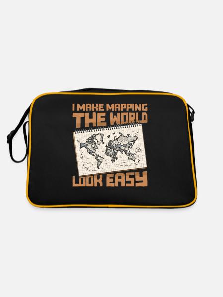 Cartographer - Retro Bag - black/gold - Back