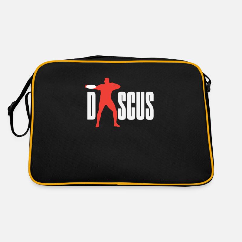 Diskus Diskuswurf Leichtathlet Sportler Geschenk Retro Tasche