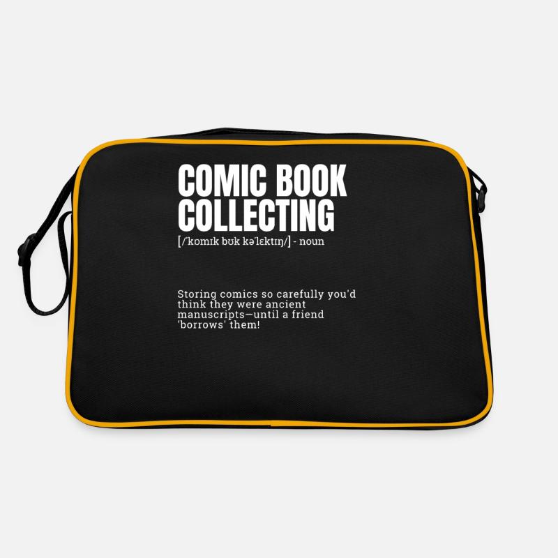 Comic Book Collecting Funny Indoor Hobbies Definit Retro Bag