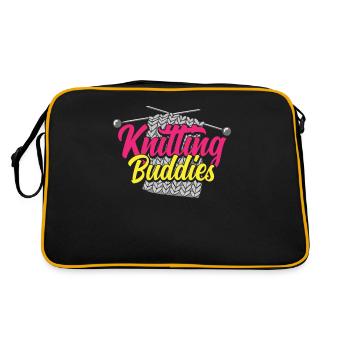 Knitting Friends Communauté de tricot - Sac Retro - noir/or - Dos