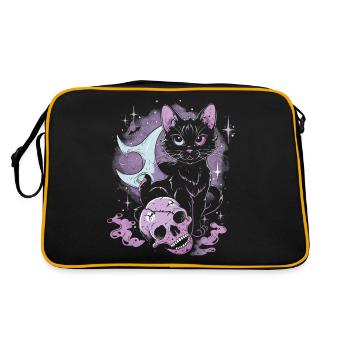 Kawaii Cat Pastel Goth Devilish - Retro Bag - black/gold - Back