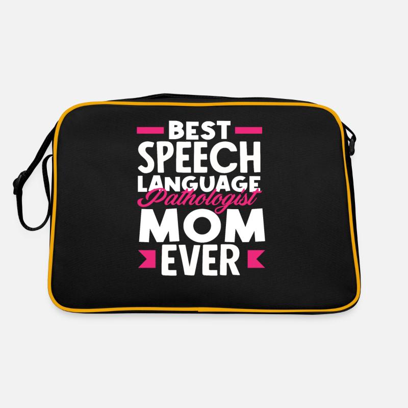 Beste Sprachtherapeutin Mama Aller Zeiten - Retro Tasche - Schwarz/Gold