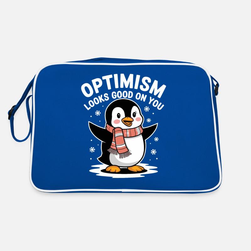 L’optimisme vous fait du bien Pingouin Hiver Sac Retro
