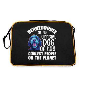 Bernedoodle, chien officiel des plus cool - Sac Retro - noir/or - Dos