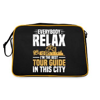 Entspannen Sie Sich Alle, Ich Bin Der Beste - Retro Tasche - Schwarz/Gold - Hinten