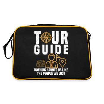 Traveling and having knowledge doesn't make you that - Retro Bag - black/gold - Back