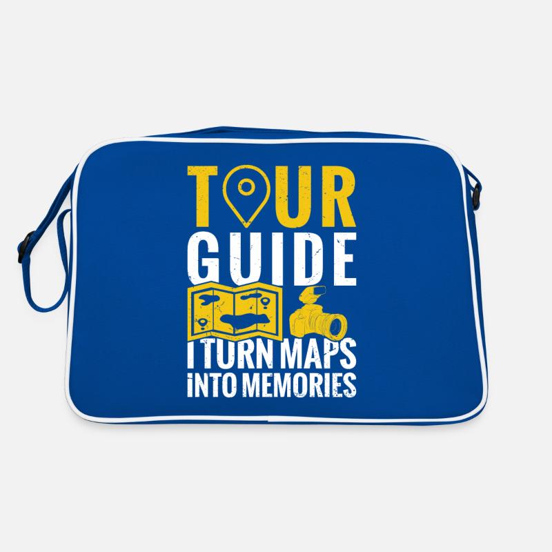 Travel Guide I Turn Maps Into Memories Retro Bag