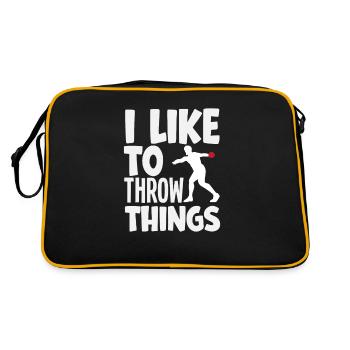Lancer du disque Athlète Cadeau d’athlète - Sac Retro - noir/or - Dos