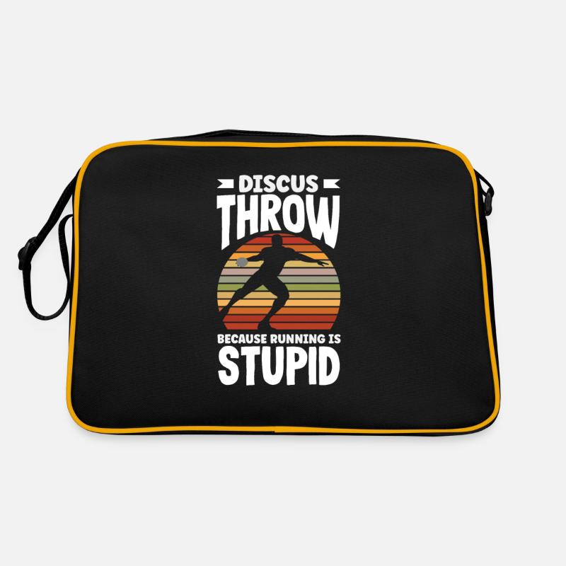 Diskus Diskuswurf Leichtathlet Sportler Geschenk Retro Tasche