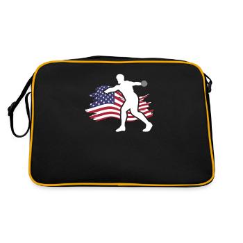 Lancer du disque Athlète Cadeau d’athlète - Sac Retro - noir/or - Dos