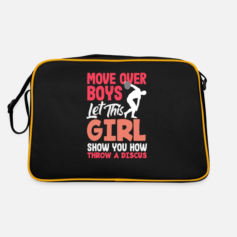 Diskus Diskuswurf Leichtathlet Sportler Geschenk Retro Tasche