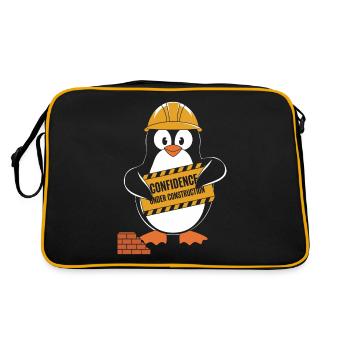 Self-confidence in construction penguin construction helmet - Retro Bag - black/gold - Back