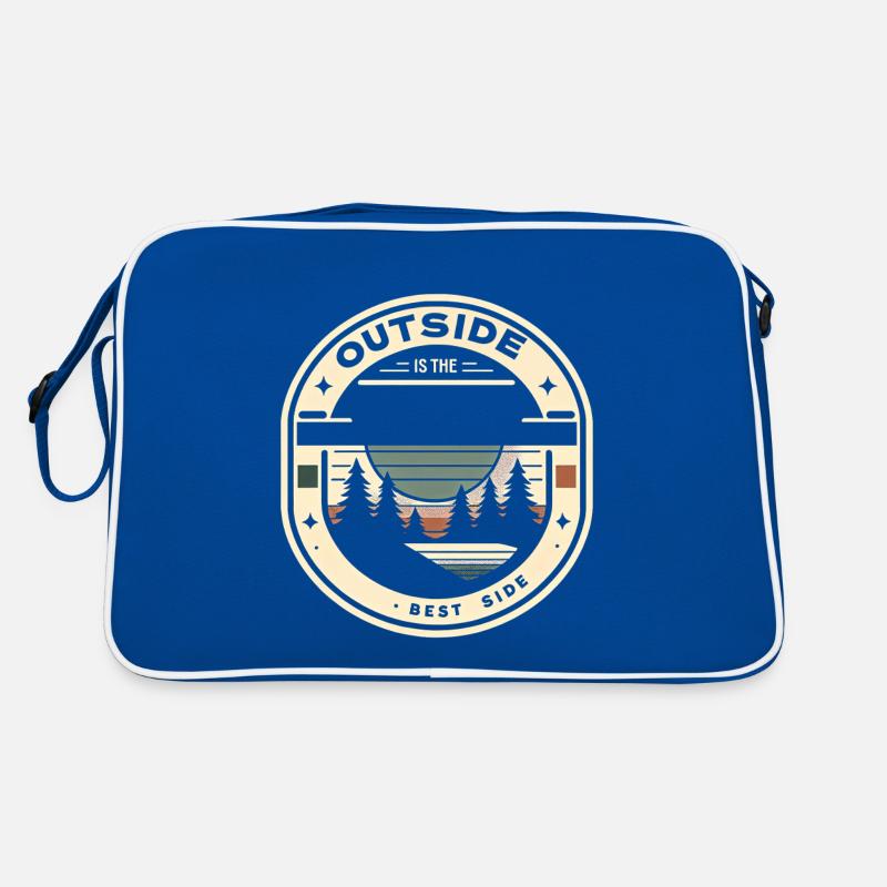 Outside Is The Best Side 7 Retro Tasche