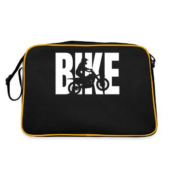 Moto Motocross Silhouette colles Biker Design - Sac Retro - noir/or - Dos