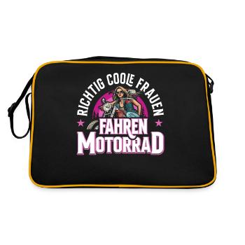 motard cool motard disant moto - Sac Retro - noir/or - Dos
