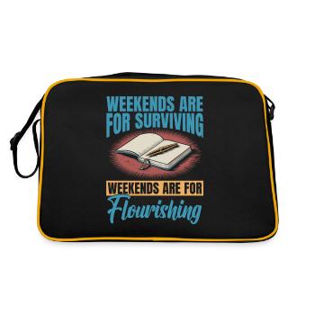 Calligraphie - Sac Retro - noir/or - Dos
