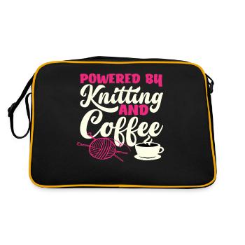 Tricoté Powered By Coffee - Sac Retro - noir/or - Dos