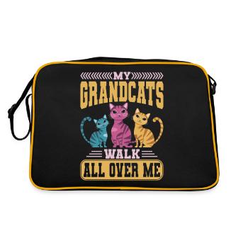 Cadeaux de grand-mère chat - Sac Retro - noir/or - Dos