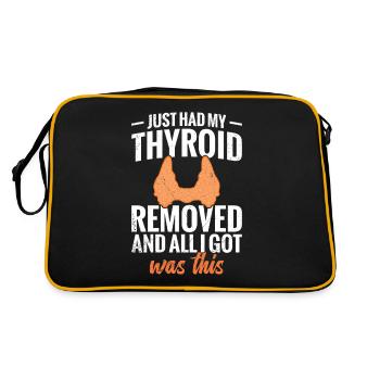 Je viens de me faire enlever la thyroïde et - Sac Retro - noir/or - Dos