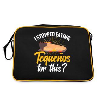 I stopped eating tequeños because of that? - Retro Bag - black/gold - Back