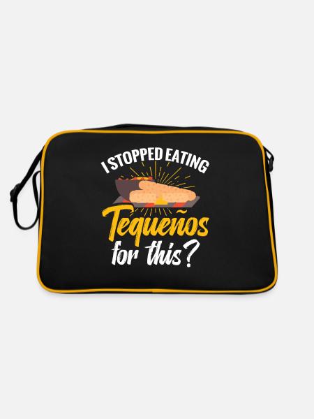 I stopped eating tequeños because of that? - Retro Bag - black/gold - Back