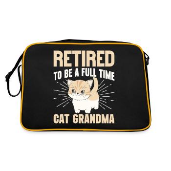Cadeaux de grand-mère chat - Sac Retro - noir/or - Dos