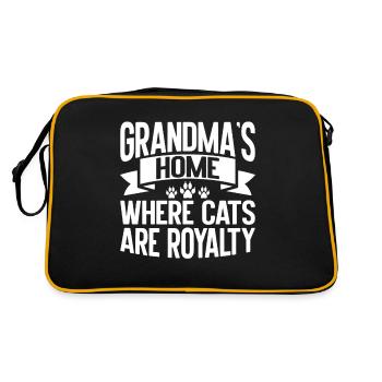 Cadeaux de grand-mère chat - Sac Retro - noir/or - Dos