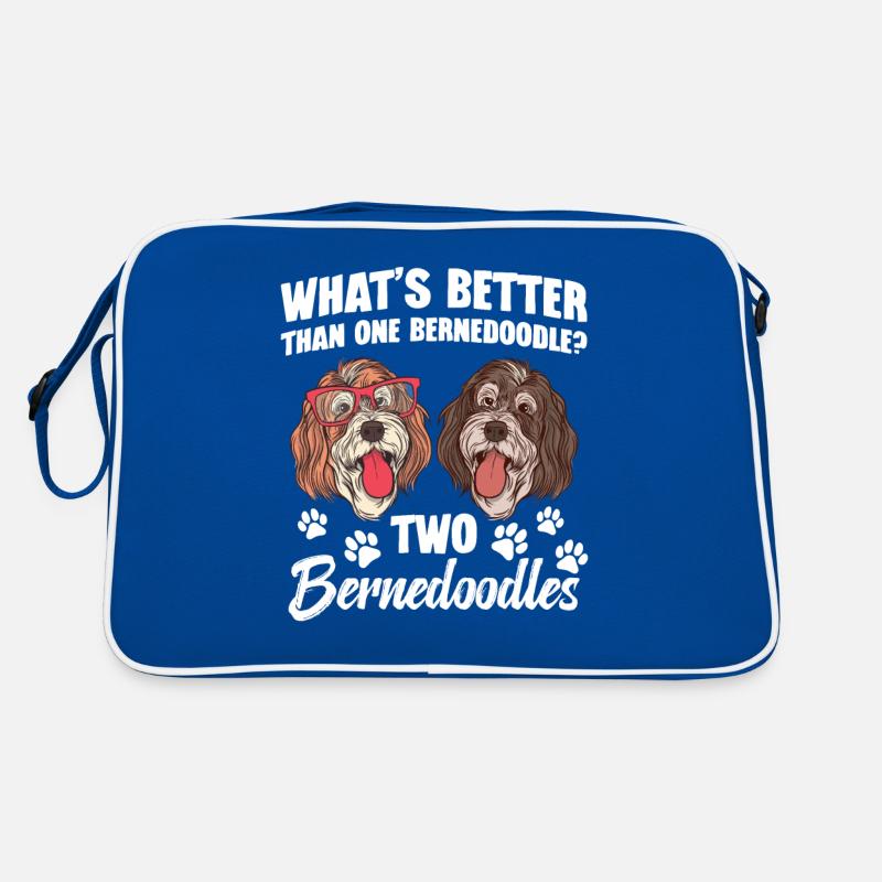 Was Ist Besser Als Ein Bernedoodle? Zwei Retro Tasche