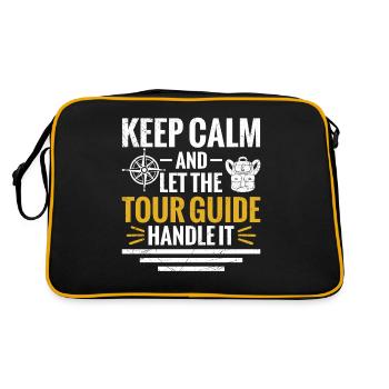 Stay calm and leave it to that - Retro Bag - black/gold - Back