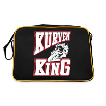Curves King Biker Design Moto Moto - Sac Retro - noir/or - Dos