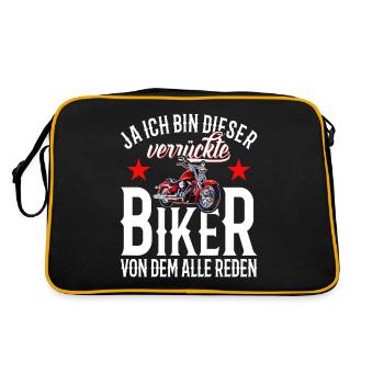 Drôle de motard disant motocycliste moto - Sac Retro - noir/or - Dos