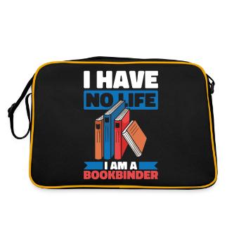 Buchbinder - Retro Tasche - Schwarz/Gold - Hinten
