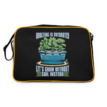 Hydroponics Aqua Culture - Retro Bag - black/gold - Back