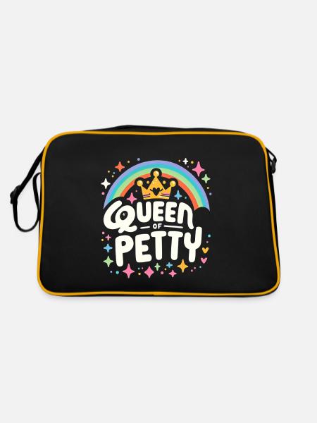 Queen Of Petty 5 - Retro Tasche - Schwarz/Gold - Hinten