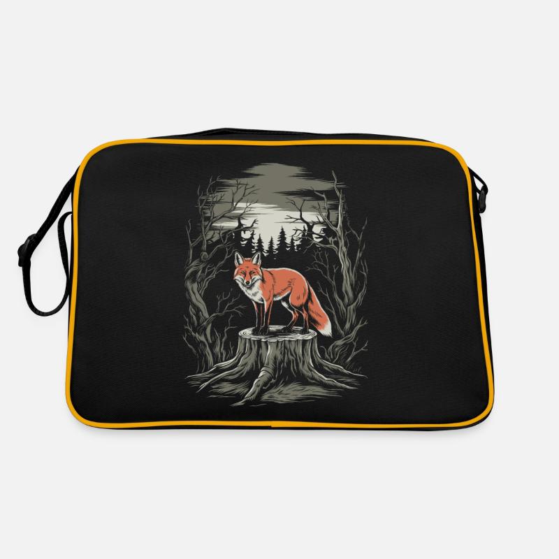 Dark Cottagecore : renard dans la forêt enchantée Sac Retro