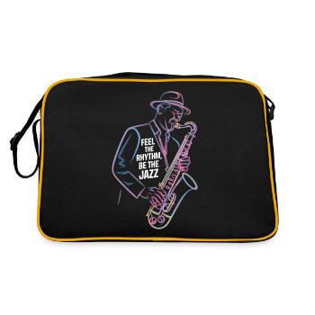 Sentez le rythme, soyez le jazz - Sac Retro - noir/or - Dos
