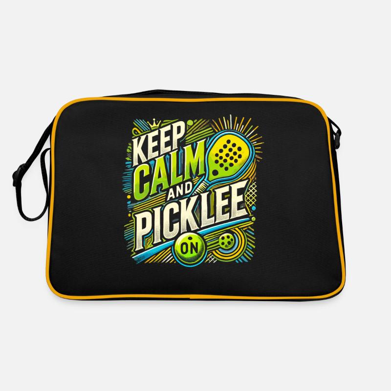 Ruhig bleiben und weitergurken Retro Tasche