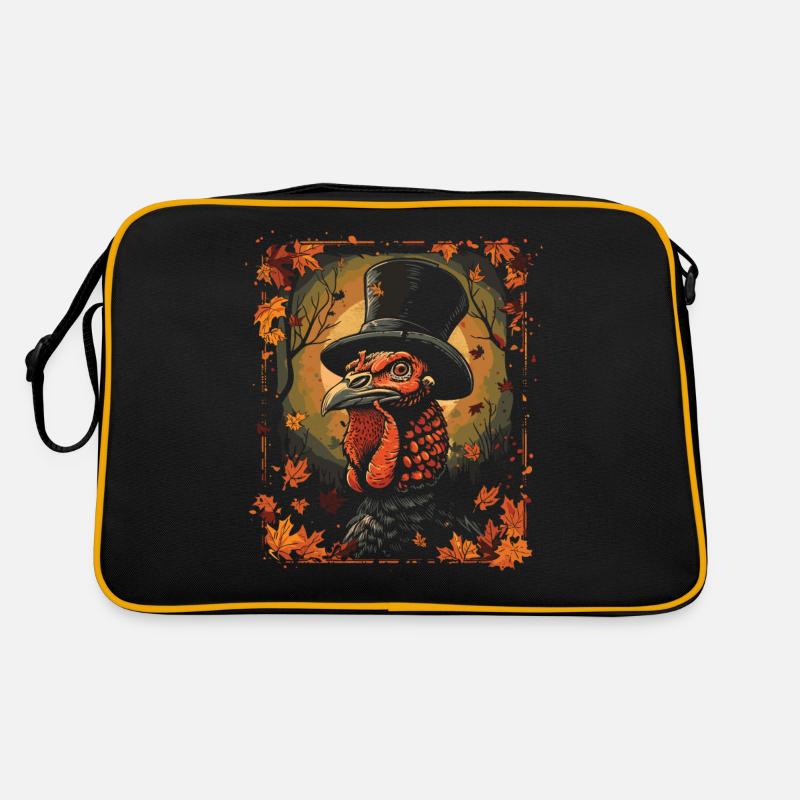 Grateful Gobble Wobble Thanksgiving Retro Bag