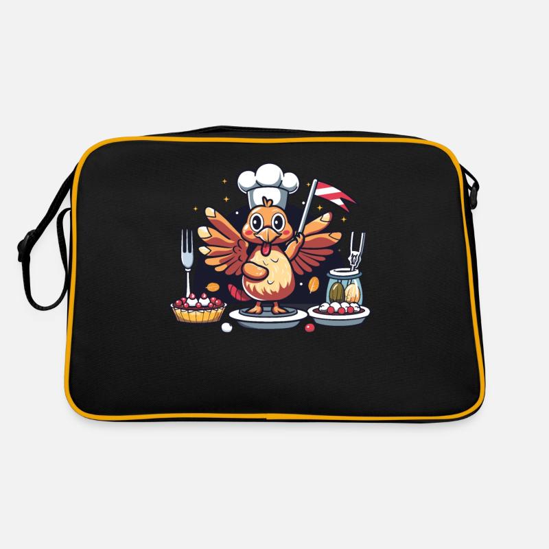 Grateful Gobble Wobble Thanksgiving Retro Bag