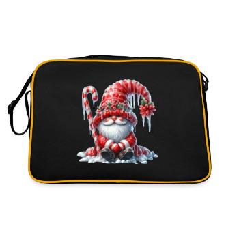 Gnome de Noël confortable avec canne à sucre - Sac Retro - noir/or - Dos